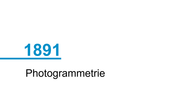 1891; Photogrammetrie